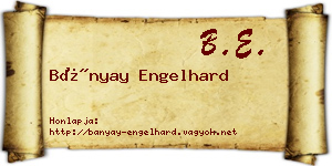 Bányay Engelhard névjegykártya